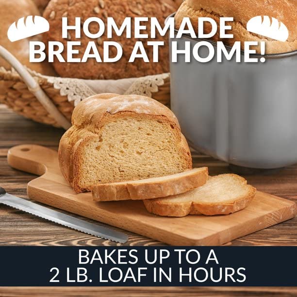  Programmable 2 Lb. Breadmaker With Auto Fruit & Nut Dispenser - Homemade Delicious Bread Every Time