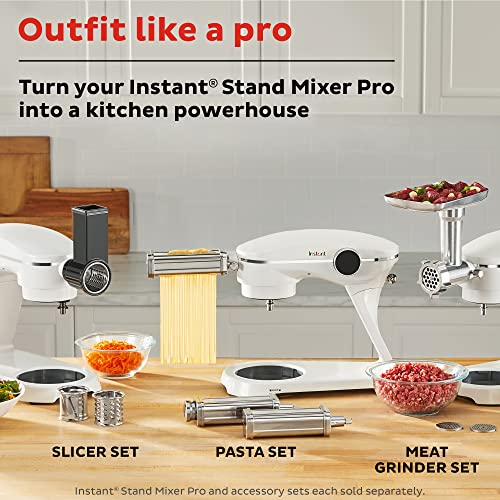  Meat Grinder Attachment For Instant Stand Mixer Pro, Includes 3 Grinding Plates, Cutting Blade, Sausage Plate, Sausage Tube, Food Tray, Food Pusher, And Feeder Housing, Meat Grinder Accessories