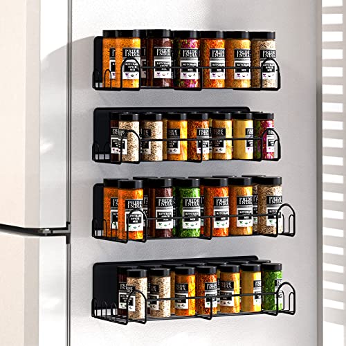  YGMMGY Magnetic Spice Rack Organizer, Spice Organizer Magnetic Shelf, Magnetic Spice Rack For Refrigerator