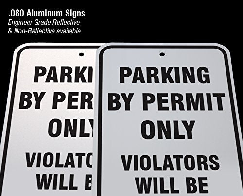  Warning Corvette Parking Only Sign 12" Wide X 18" Tall Heavy Gauge Aluminum