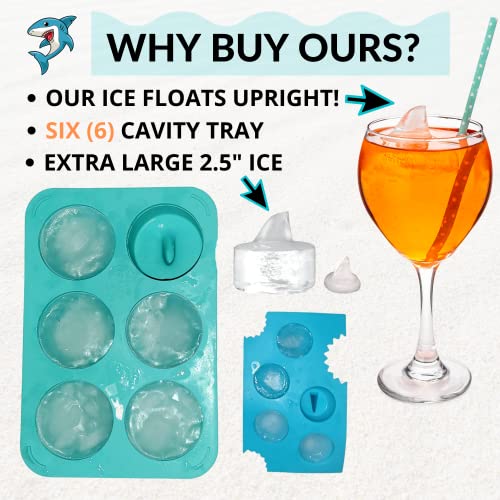 Hark Gifts For Shark Lovers Cool Shark Stuff For Shark Party- Shark Mold Ice Molds Fun Shapes For Shark Theme Birthday Party Supplies - Fun Ice Cube Trays Perfect Funny Shark Fin Craft Ice Cube Molds