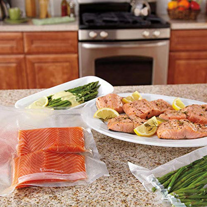 FoodSaver OodSaver FBSQ25G10-NP Sous Vide Bags, Medium, Clear
