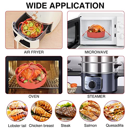  Airfryer Liner For 3-6QT - FDA Tested, Non-Toxic & Eco-Friendly Silicone Solution Against Greasy Air Fryer Liners