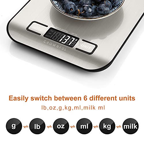  Food Scale, 11lb Digital Kitchen Scales Weight Ounces And Grams For Cooking And Baking, 6 Units With Tare Function (Battery Included)