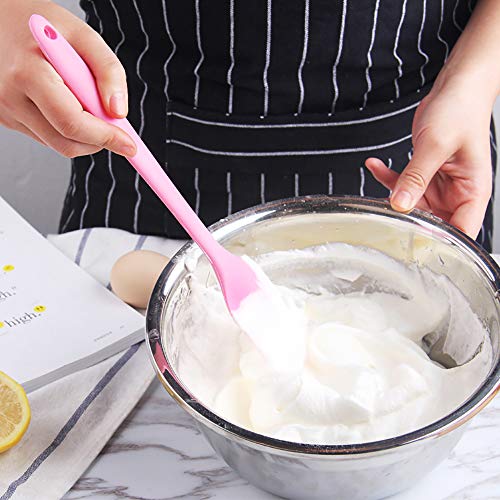  Silicone Spatulas Set Of 4 - Heat Resistant Non-Stick Flexible Rubber With Solid Stainless Steel Core Kitchen Essential Gadget Premium Scraper Spoon Set - Seamless, Dishwasher Safe, 2 Size