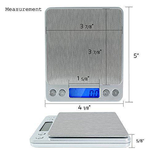  Smart Digital Multifunction Stainless Steel Jewelry & Kitchen Food Scale, APL1358