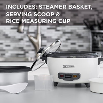 Black & Decker Lack+Decker HC150B 1.5-Cup One-Touch Electric Food Chopper, Capacity & Rice Cooker, 6-cup, White