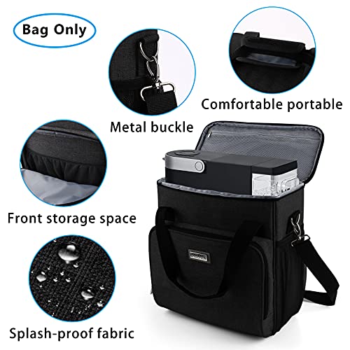  Coffee Maker Storage Bag,Waterproof Travel Carrying Organizer Case,Suitable For Kering Coffee Machines And Other Accessories,Dustproof Tote Bag With Shoulder Strap Black