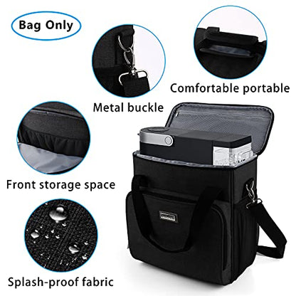  Coffee Maker Storage Bag,Waterproof Travel Carrying Organizer Case,Suitable For Kering Coffee Machines And Other Accessories,Dustproof Tote Bag With Shoulder Strap Black
