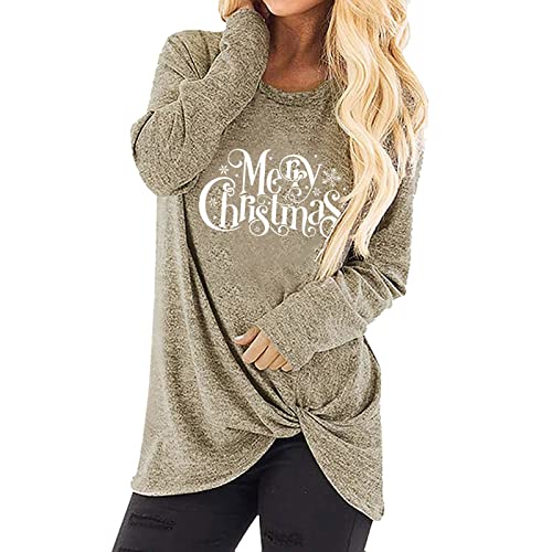  Sweatshirts For Women Loose Fit Fall Fashion Sweatshirts Long Sleeve Christmas Print Plus Size Pullover Top Fall Clothes