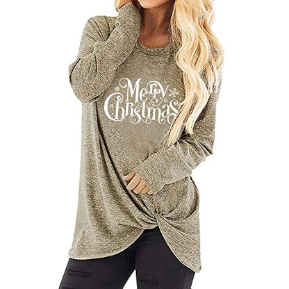  Sweatshirts For Women Loose Fit Fall Fashion Sweatshirts Long Sleeve Christmas Print Plus Size Pullover Top Fall Clothes