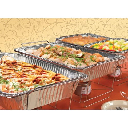  Tiger Chef Full Size Chrome Wire Frame Chafer Stand Steam Table Buffet Chafer Food Warmer Rack Chafing Dish Food Warmer Stand For Chafing Dishes Stand - Full Size (6 Pack)