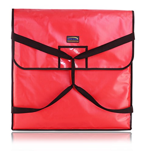  50400 Insulated Pizza Delivery Bag, 24" By 24" By 5", Red