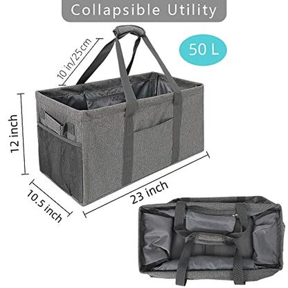  Acnusik Extra Large Utility Tote Bag For Women With Pockets,Canvas Collapsible Tote Bags
