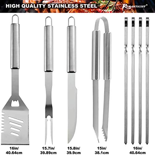  Omanticist Barbecue Tool Set With Storage Bag - Portable Grill Tool Kit - Professional BBQ Set For Outdoor Cooking And Camping Grill Accessories Sets