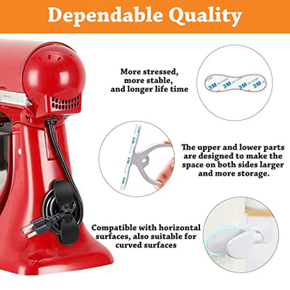  REIPOL Sliding Mat For Kitchenaid Mixer With 2 Cord Organizers，Mover Slider Mat Pad For 5-8 Qt Bowl Lift Stand Mixer, Compatible With Professional 600 Stand Mixer