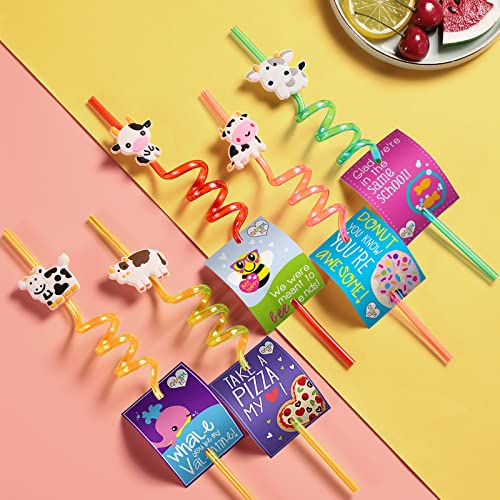  25 Cow Party Favors Drinking Straws Goodie Gifts For Boys Girls Holy Cow Im One Birthday Party Supplies With 2 PCS Cleaning Brushes