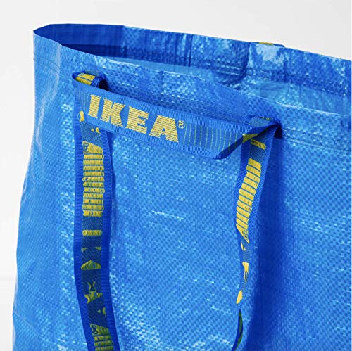  IKEA Frakta Medium Shopping Bags 4 Pack 10 Gal Blue Tote Multi Purpose Durable Material