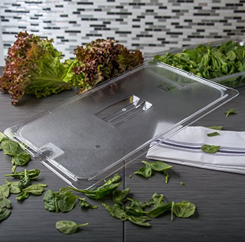  10211U07 StorPlus Full Size Polycarbonate Universal Handled Notched Food Pan Lid, Clear