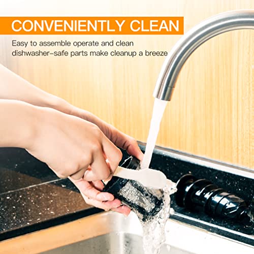  IRAGO Juicer Machines, Slow Masticating Juicer Extractor Two Speed Adjustment, Easy To Clean, Quiet Motor, Cold Press Juicer For Vegetables And Fruits, BPA-Free (Grey)