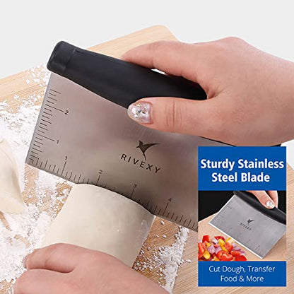  Griddle Scraper Stainless Steel – Grill Scraper For Griddle, Griddle Scraper Tool, Flat Top Grill Scraper, Dough Scraper Use For Chopping, Dicing, Cutting, Mixing Food And Cleaning