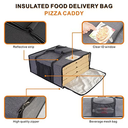  Insulated Pizza & Food Delivery Bags Pizza Bag,Pizza Carrier Warmer Bag For Delivery,20" X 20" X 8"(Upgrade)