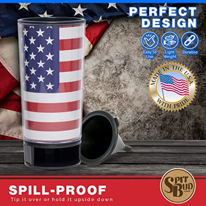  Pit Bud Spittoon With Can Opener, US Flag