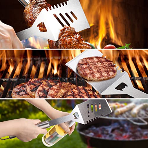  Grilling Accessories BBQ Grill Tools Set, 27PCS Stainless Steel Grill Utensils Set For Outdoor Camping And Kitchen, Barbecue Grill Accessories For Men Women With Carry Bag And Meat Injector