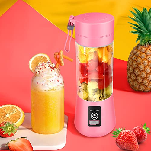  Portable Blender,Personal Blender For Shakes And Smoothies With Rechargeable USB Port,Fresh Juice Personal Size Blender With 380ml And 6 Blades