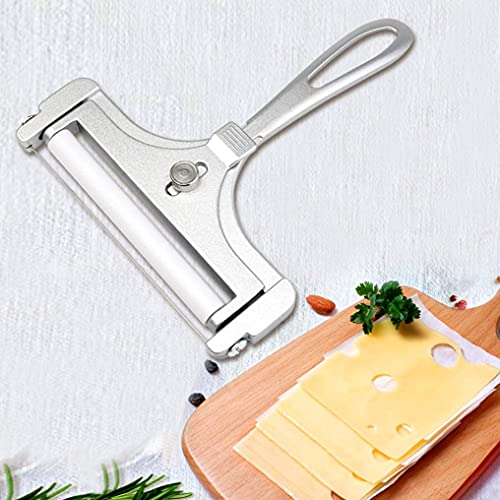  Stainless Steel Wire Cheese Slicer, Adjustable Thickness Cheese Cutter For Soft, Semi-Hard Cheeses Kitchen Cooking Tool