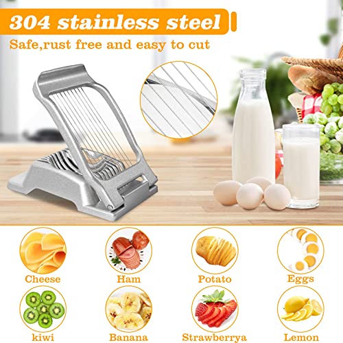  Egg Slicer,Egg Slicer For Hard Boiled Eggs Egg Cutter - Egg Slicer For Hard Boiled Eggs Heavy Duty Egg Cutter For Hard Boiled Eggs Boiled Egg Slicer Egg Chopper (Egg Slicer A)