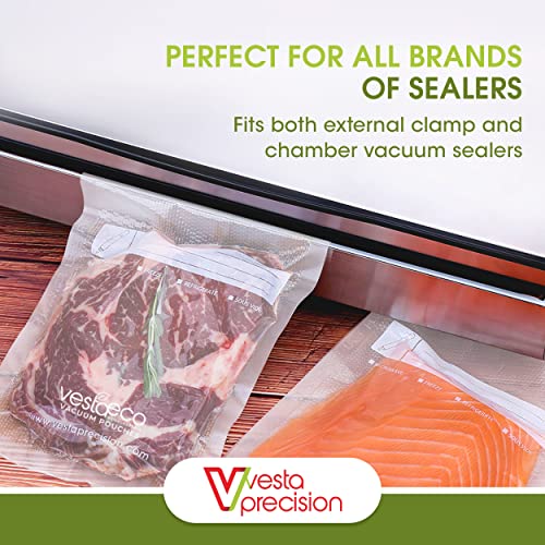  Uum Seal Bags | Clear And Embossed | 11x16 Inch | Gallon | 100 Vacuum Bags Per Pack | Great For Food Storage And Sous Vide