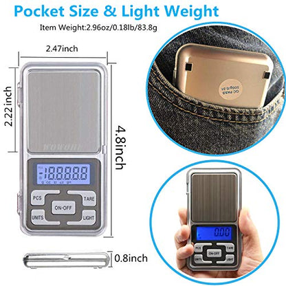 Food Travel Scale Portable Scale Gram Capacity 500g Degital Kitchen Small Mini Scale Lab Measuring Scale High Precision Pocket Scale