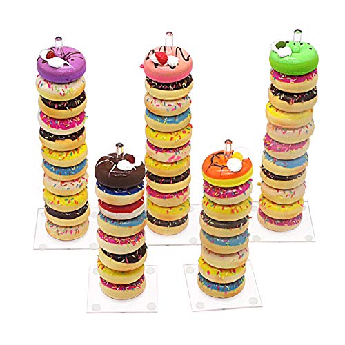 Acrylic Donut Stand, Clear Doughnut Display Stand Holder, 5 Pieces Donut Tree Stand For Birthday Party Wedding
