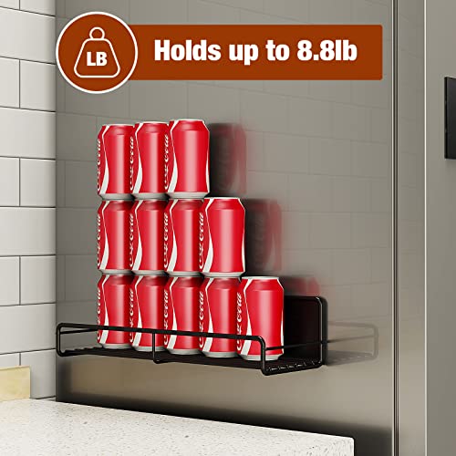  MoKo Magnetic Spice Rack For Refrigerator,8.8lb Super Magnetic, Moveable Magnetic Shelf For Refrigerator, Magnetic Spice Rack Organizer, Space Saver For Fridge Microwave Oven, Jars, Seasoning, 3 Pack