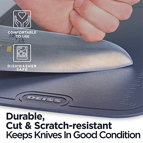  LUX Durable TPU Cutting Boards For Kitchen, Set Of 2, Double-Sided Non-Slip Chopping Board, Built-in Ruler, Flexible Large Cutting Board, Deep Juice Grooves, Dishwasher Safe
