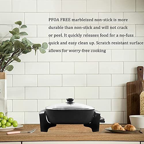  Nstick Extra Deep Electric Skillet - With Glass Vented Lid, Serves 4 To 6 People (7.5Qt.)