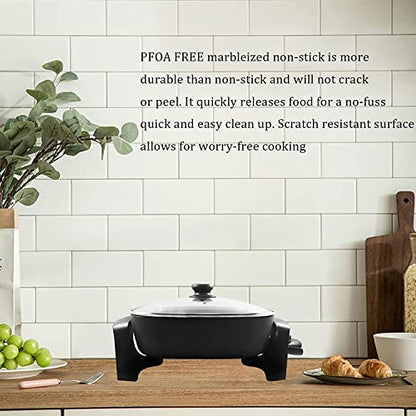  Nstick Extra Deep Electric Skillet - With Glass Vented Lid, Serves 4 To 6 People (7.5Qt.)