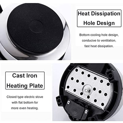  Mini Stove,Portable 500W Electric Mini Stove Hot Plate Multifunction Home Heater (US Plug 110V), Suitable For The Soup And The Porridge,hot Pot