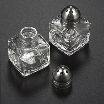  Salt And Pepper Shakers Set - 24-Piece Set Of Salt Pepper Shakers, Glass Kitchenware, Mini Salt And Pepper Holders, Transparent, Holds 0.5 Oz
