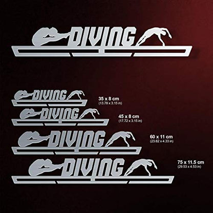  VICTORY HANGERS Diving Medal Hanger Display - Wall Mounted Award Metal Holder - 100% Stainless Steel Rack For Champions