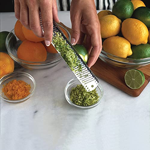 Microplane All-Stainless Steel Lemon Zester Tool, Blade Made In The USA