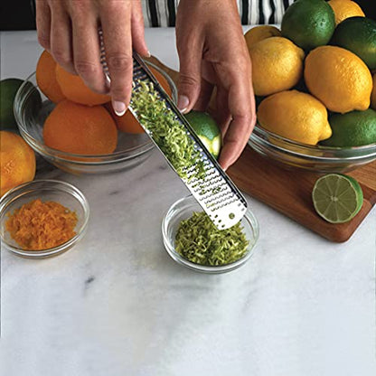 Microplane All-Stainless Steel Lemon Zester Tool, Blade Made In The USA