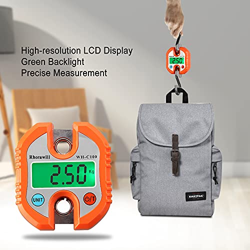  Luggage Scales Digital Kitchen Scales Luggage Scales Crane Scales Digital With Hooks, Portable Hanging Scales With Display (Orange)…