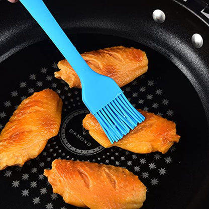  ILCONY 8.4" Silicone Basting Pastry Brush - Perfect For Oil Butter Spread, Marinades, Baste, BBQ, Grill, Cooking - BPA Free, Food Grade Material, Dishwasher Safe (3, 8.4 Inches)