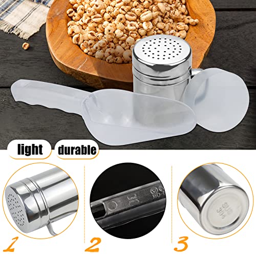  CZWESTC Popcorn Supplies Bundle- Popcorn Plastic Scoop With Popcorn Salt Shaker For Popcorn Bars, Movie Nights, Concessions