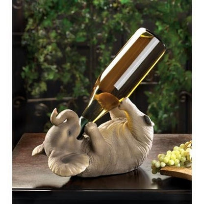  Gifts & Decor 12615 Playful Elephant Wine Holder, Multicolor