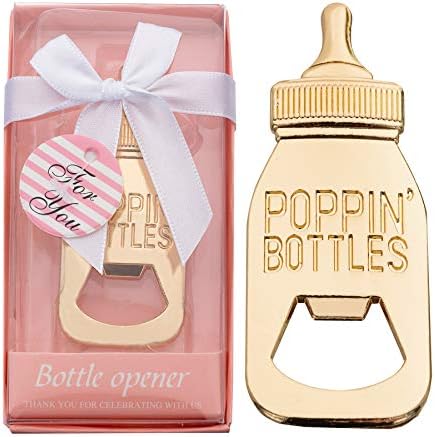 24Pack Baby Bottle Openers For Baby Shower Favors Gifts, Decorations Souvenirs, Poppin Bottles Openers With Gifts Box Used For Guests Gender Reveal Party Favors (24, Blue And Pink)