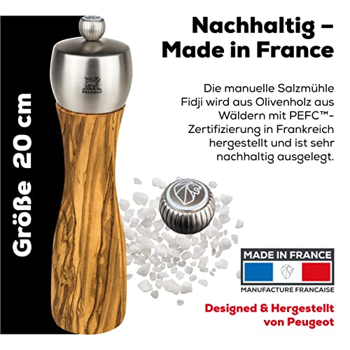 Peugeot Classic Fidji Salt Mill, Olive Wood