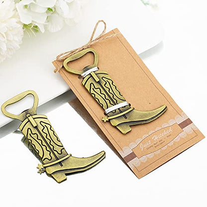  30Pcs Cowboy Boot Bottle Openers For Country Wedding Party Favors Or Birthday Party Gifts，Decorations And Souvenirs For Guests(bronze)